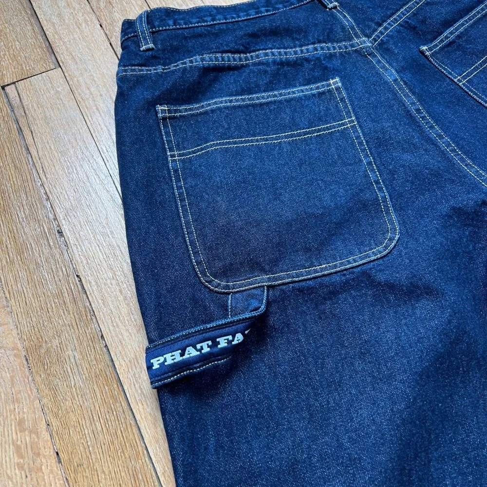 Vintage Y2K Phat Farm Wide Leg Jeans Carpenter Baggy Dark‎ Wash Men's Size 34x34